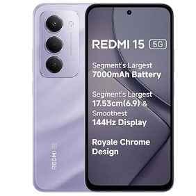 Redmi 15 5G (Sandy Purple, 6GB RAM 128GB Storage)