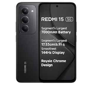 Redmi 15 5G (Midnight Black, 6GB RAM 128GB Storage)