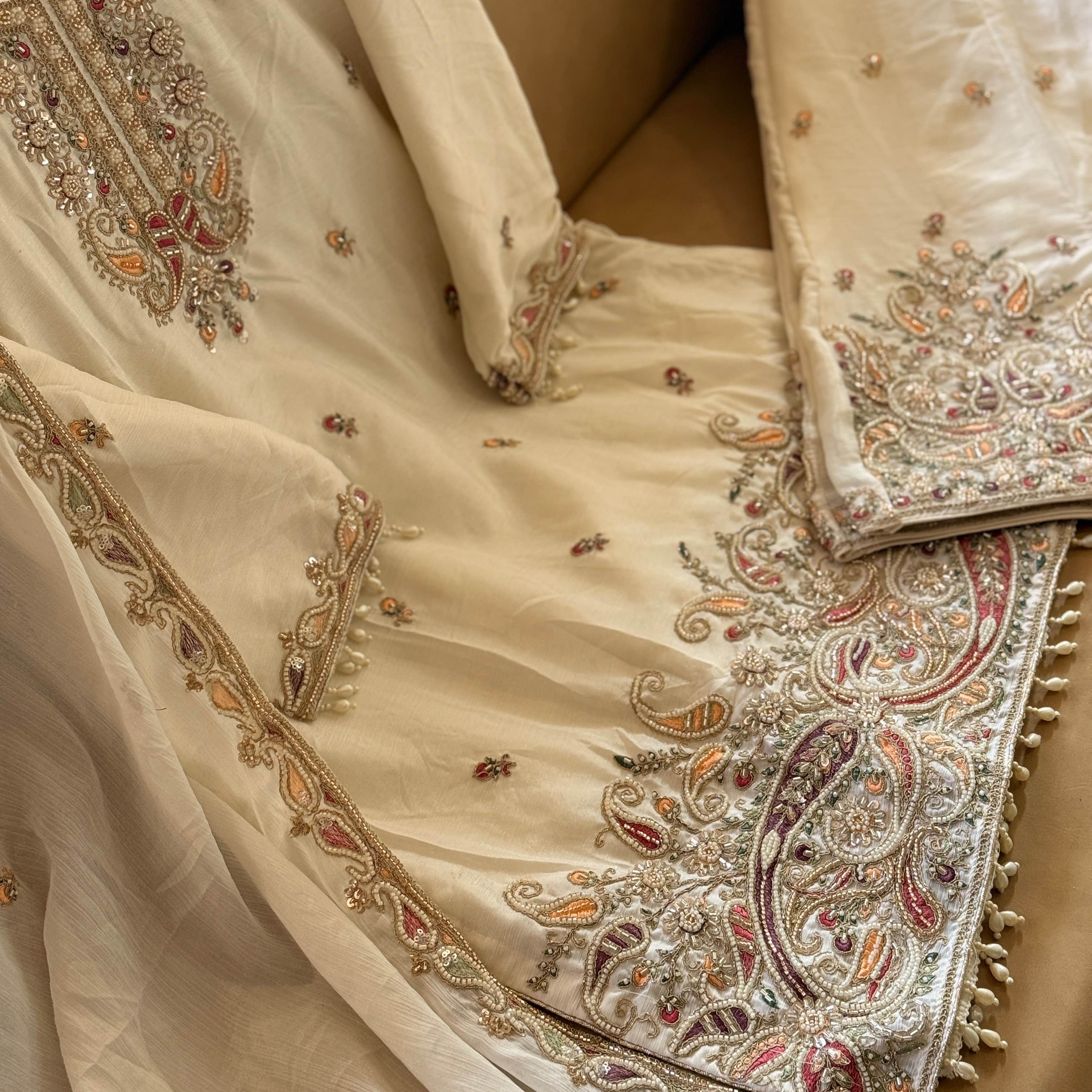 white heavy designer sherara