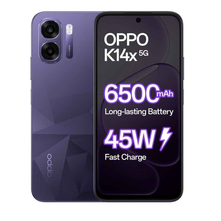 OPPO K14X 5G (Prism Violet, 4 GB RAM, 128 GB Storage)