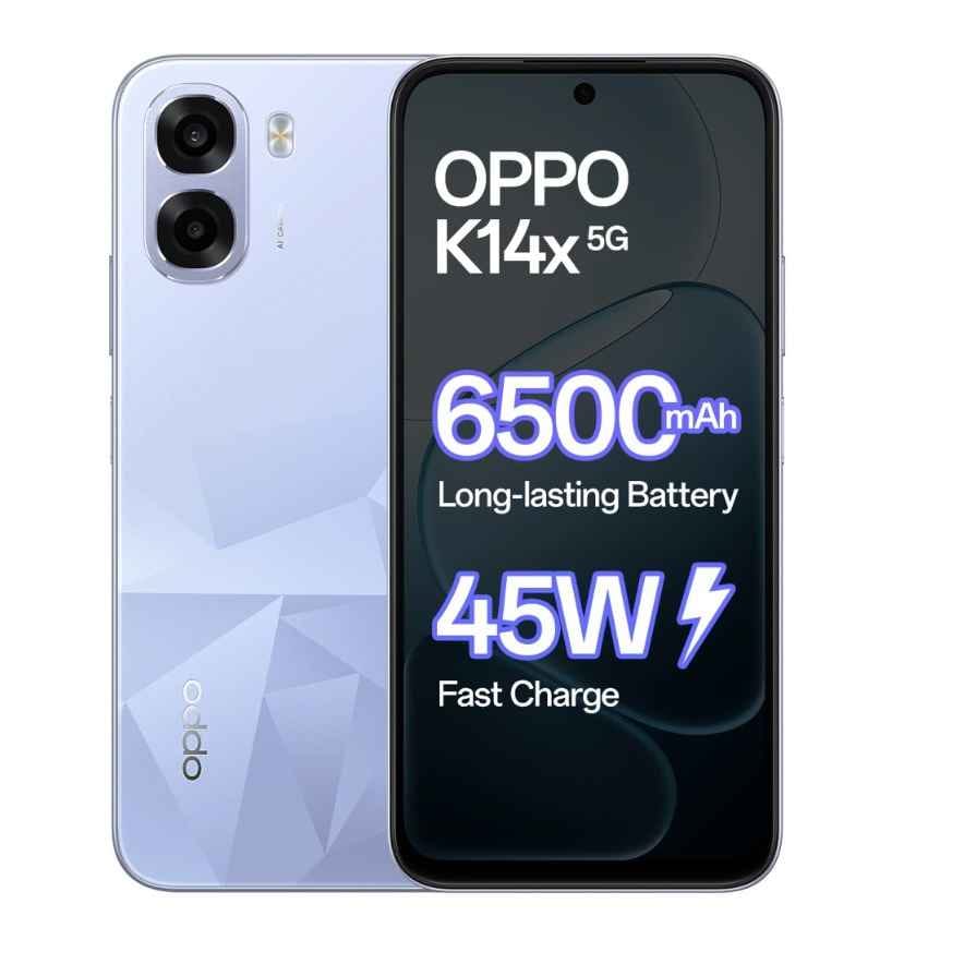 OPPO K14X 5G (Icy Blue, 4 GB RAM, 128 GB Storage)