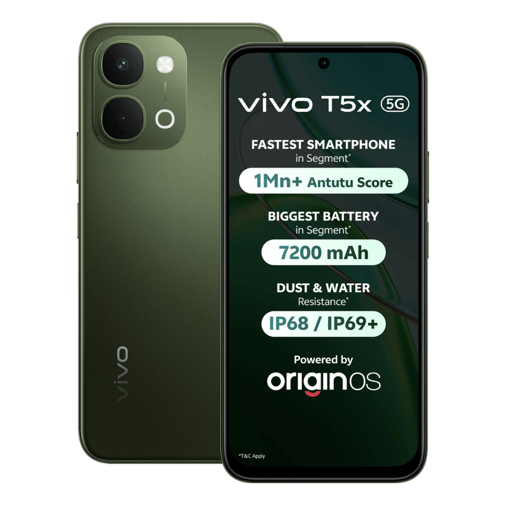 vivo T5x 5G (Cyber Green, 8 GB RAM, 128 GB Storage)