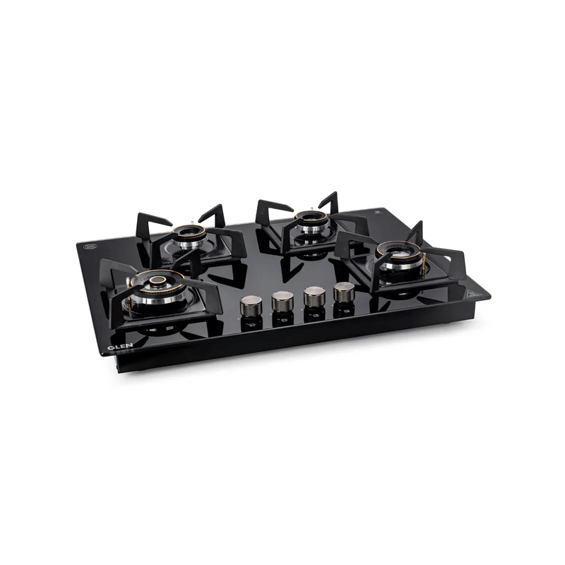 Built In Hob 1074 DF HT MTR 70 - 4 Burner DFVS Glass Hob with Mini Triple Ring Forged Brass Burner Auto Ignition