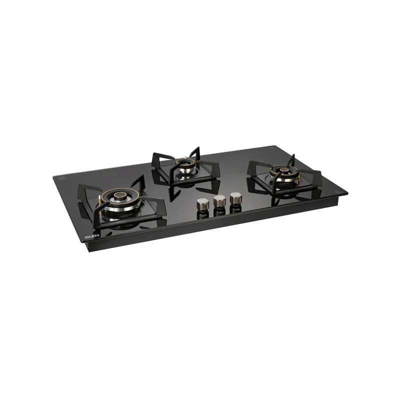 Built in Hob 1093 XL DF HT 2TR - 3 Burner DFVS XL Glass Hob with 2 Triple Ring Forged Brass Burners Auto Ignition