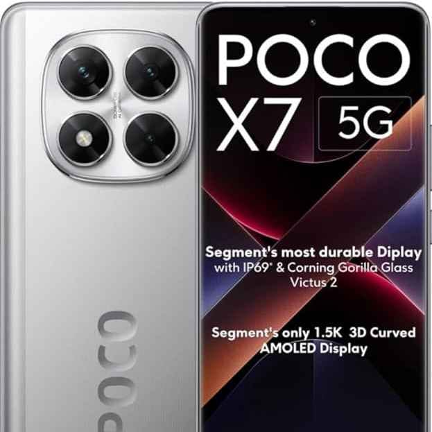 POCO X7 5G (Cosmic Silver, 8GB RAM, 128 GB Storage)