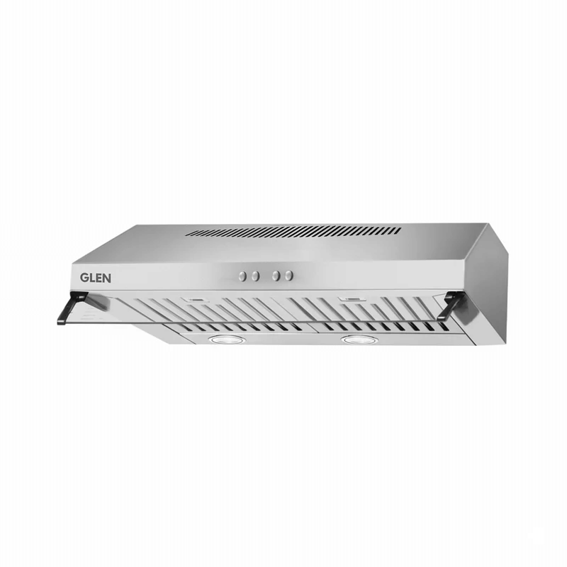 GLEN Cooker Hood 6003 SS 60 BF LTW - Straight Line Kitchen Chimney Recirculation only Carbon Filters Baffle filters 60cm 1000 m3/h -Silver (6003 SS)