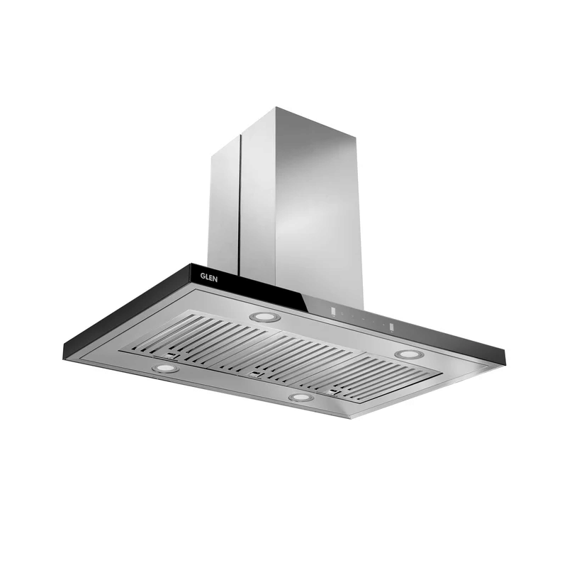 GLEN Cooker Hood 6052 MS SS Island 90 1250 - Island Kitchen Chimney Motion Sensor Italian Motor Baffle filters 90cm 1250 m3/h (CH6052MSISSS90)