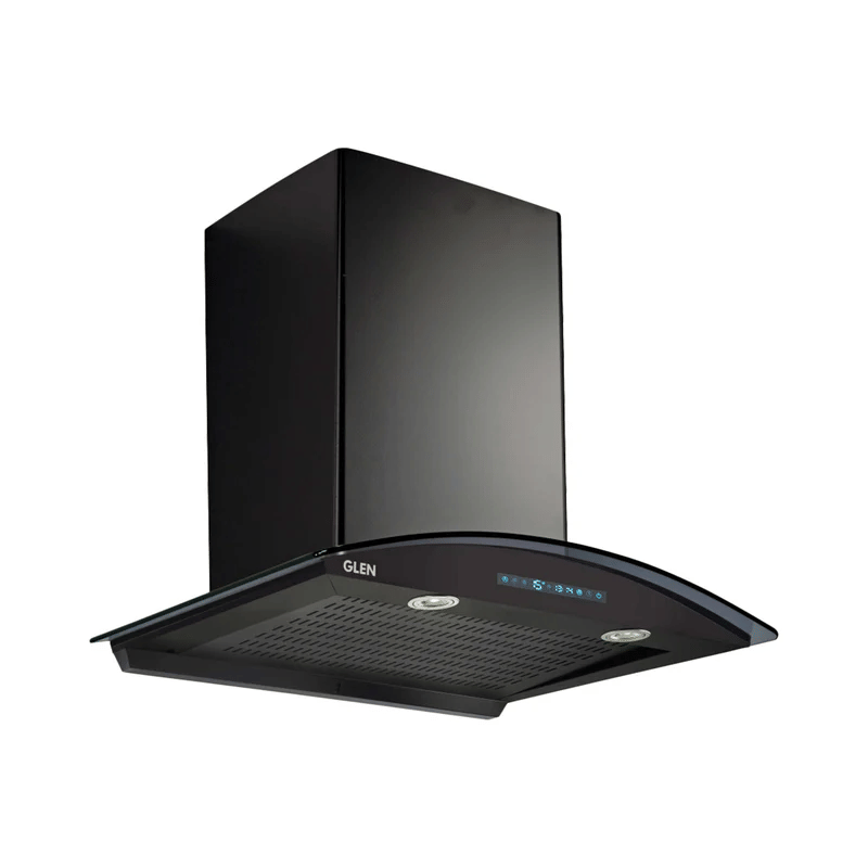 GLEN Cooker Hood 6067 BL BLDC AC 1600 - Auto Clean Curved Glass Chimney with Inverter Technology, BLDC Motor 1600 m³/h - 60/76/90cm (6067 AC BL)