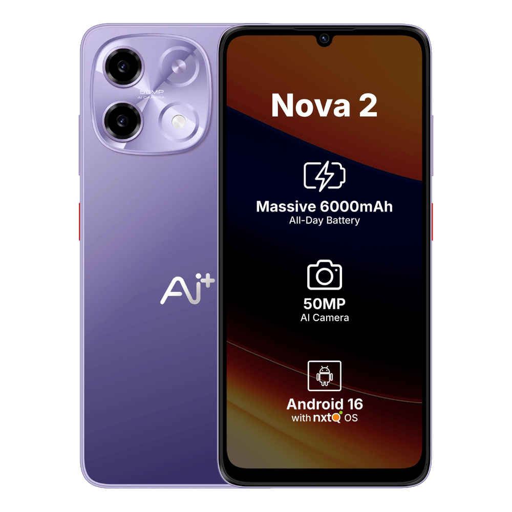 Ai+ Nova 2 5G (Purple, 6 GB RAM, 128 GB Storage)