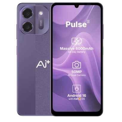 Ai+ Pulse 2 (Purple, 6 GB RAM, 128 GB Storage)