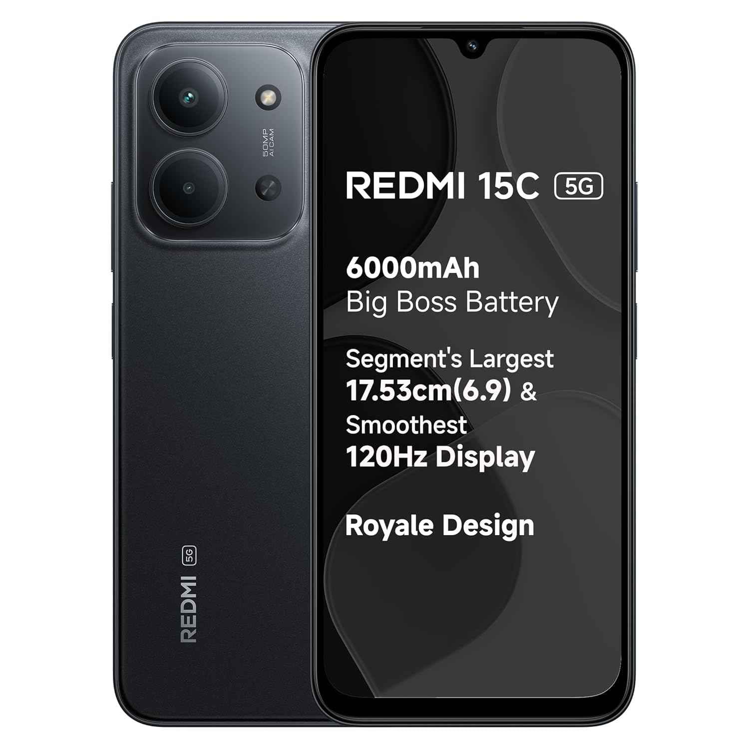 REDMI 15C 5G (Moonlight Black, 4GB RAM, 128GB Storage)