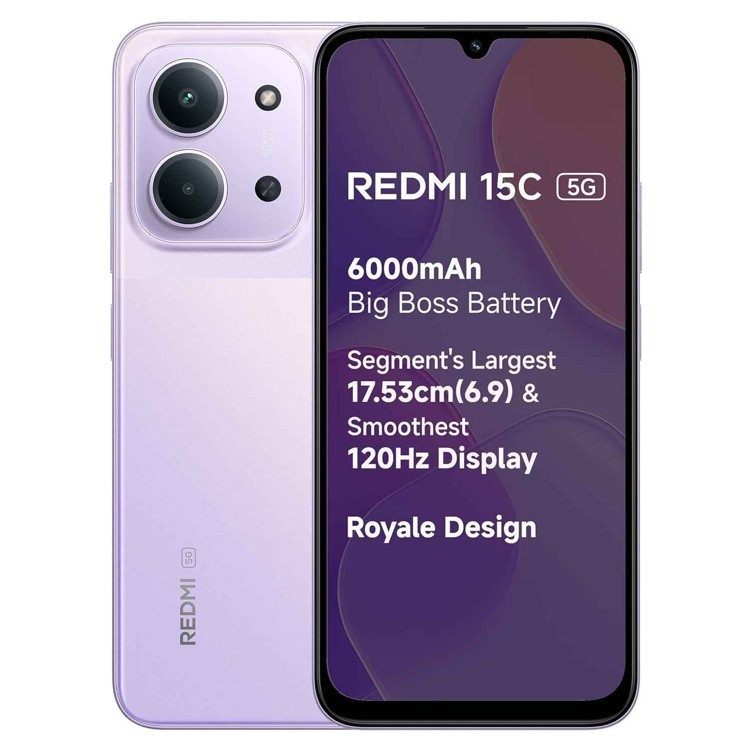 REDMI 15C 5G (Dusk Purple, 4GB RAM, 128GB Storage)