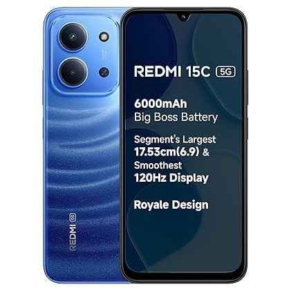 REDMI 15C 5G (Moonlight Blue, 4GB RAM, 128GB Storage)