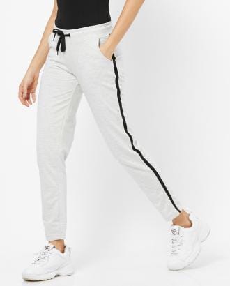 Straight Track Pants with Contrast Side Taping