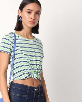 Striped Crew-Neck T-shirt