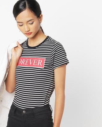 Striped Round-Neck T-shirt