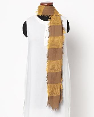 Striped Stole with Fringes