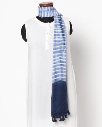 Striped Stole with Tassels