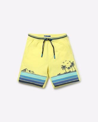Tropical Print Shorts with Insert Pockets