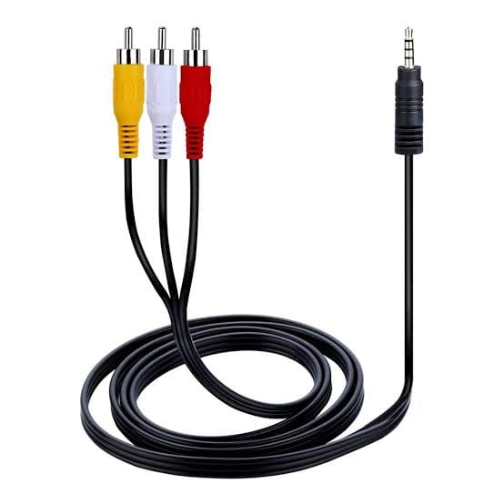 Aux cable to av