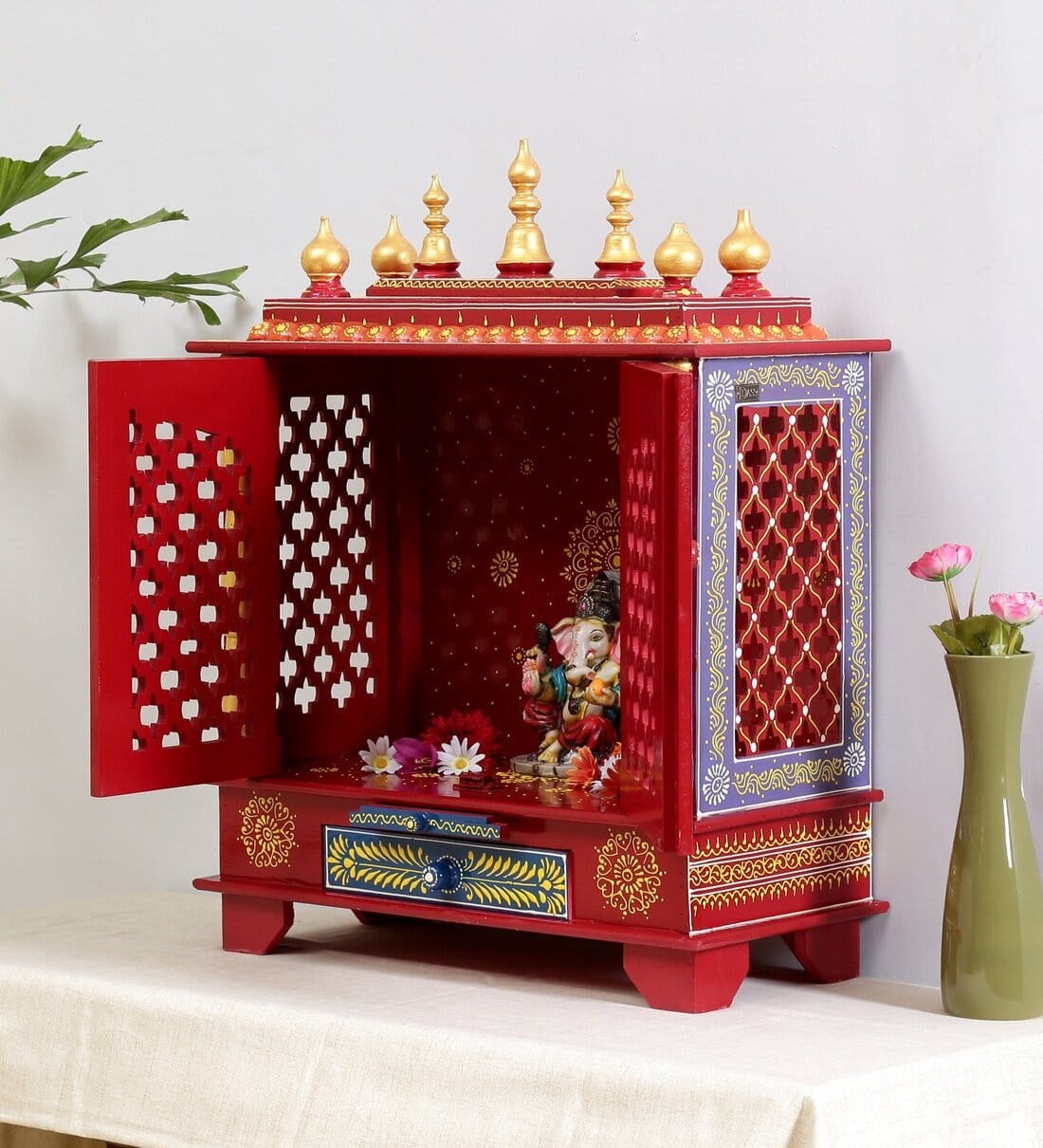 Multicolor Pooja Mandir