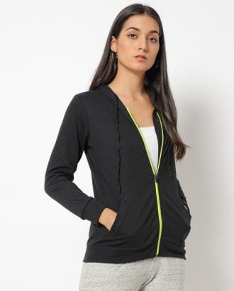 Zip-Front Hooded Jacket with Insert Pockets
